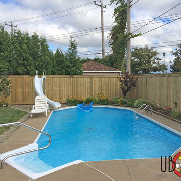 Palisade Style Wood Fence, 6x6 posts, with Horizontal Trim Boards