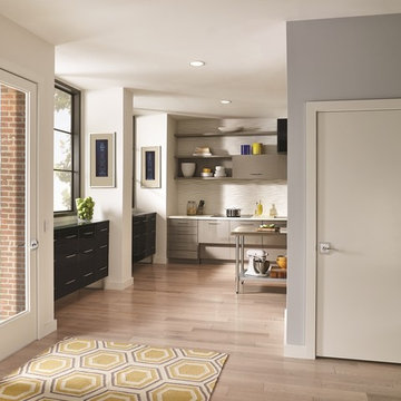 Contemporary Kitchen with Schlage Century Style Levers in Bright Chrome