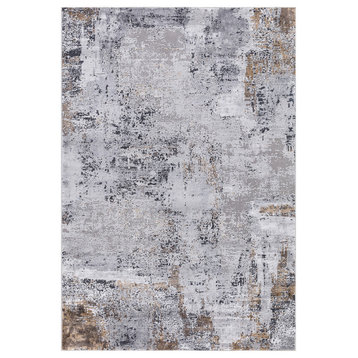Hamilton Wright Area Rug, Gray, 7'6"x9'6", Abstract