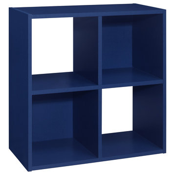 Jermine 4-Cube Bookcase/Organizer (Blue)