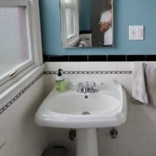 Bathroom sink area