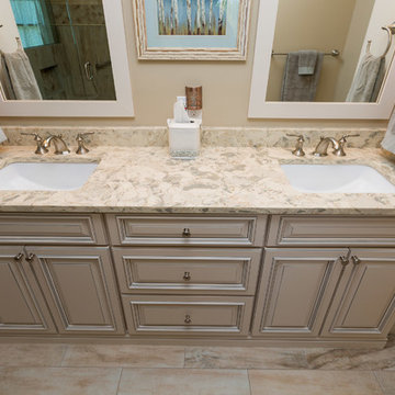 Elegant Master Bathroom with Beautiful Custom Vanity in Ashburn, VA