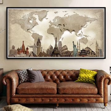 World Map of Our Travels, Couple Gift,Travel Map Prin