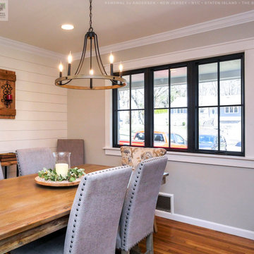 New Black Windows in Stylish Dining Room - Renewal by Andersen NJ / NYC