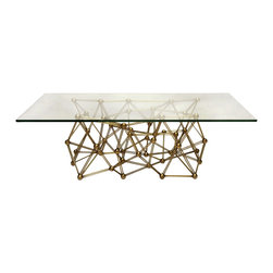 Worlds Away - Worlds Away Molecule Gold Leaf Iron Coffee Table Base Only - Coffee Tables