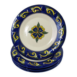 Le Souk Ceramique - Riya Stoneware Dinner Plates, Set of 4 - Dinner Plates