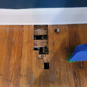 floor and stairway rehab in historical home