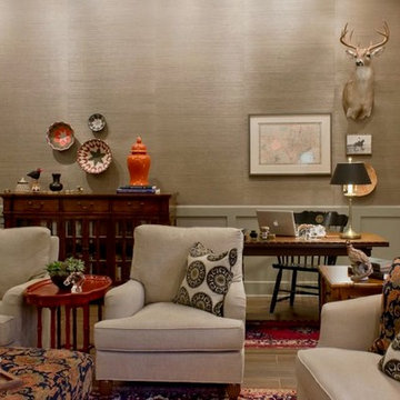 Grasscloth Walls in a Cozy Casita