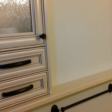 Traditional Bathroom In Process - Recessed Custom Glazed Maple Doors