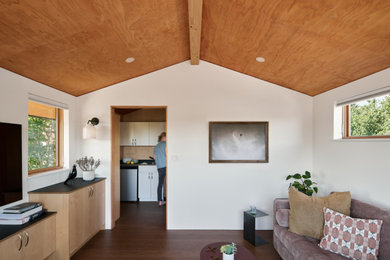 Living room - modern living room idea in Seattle