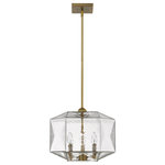 Acclaim Lighting - Loft 3-Light Brass Pendant - Bold brassy and beautiful!  An oversized faceted glass globe is complemented by brass hardware.  Loft is also sloped ceiling compatible.PendantBrass finishClear Faceted Abstract Glass GlobesComes With 12' Of Wire And 3-12" 1-6' And 1-3' Stems For Adjustable Hanging HeightRequires 3 60-Watt Max Candelabra Base BulbsInstallation hardware included1 Year Warranty  This light requires 3 ,  Watt Bulbs (Not Included) UL Certified.
