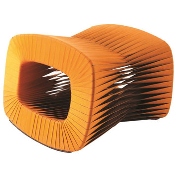 Seat Belt Ottoman, Orange