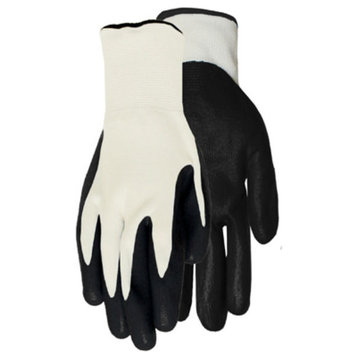 Midwest 61P05PP-L Mens Non-Slip Nitrile Palm & Finger Coated Work Gloves, 5-Pack