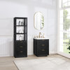 Cadiz Storage Cabinet for Bathroom, Kitchen and Living Room, Black, 22in.