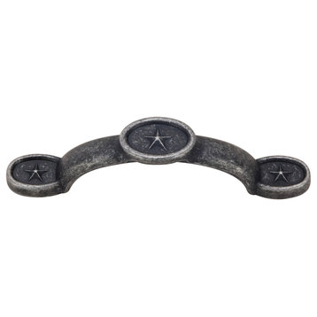 Hardware House 3" Texas Star Cabinet Pull, Antique Pewter