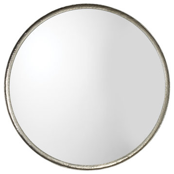 Refined Round Mirror, Silver
