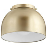 Quorum International - Dome 11" Ceiling Mount, Aged Brass - Dome 11" Ceiling Mount, Aged Brass