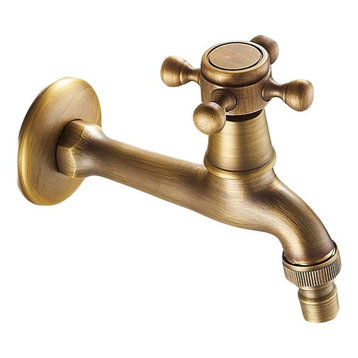 Lengthen Antique Kitchen Faucet Brass Washing Machine Faucet Single Water Nozzle