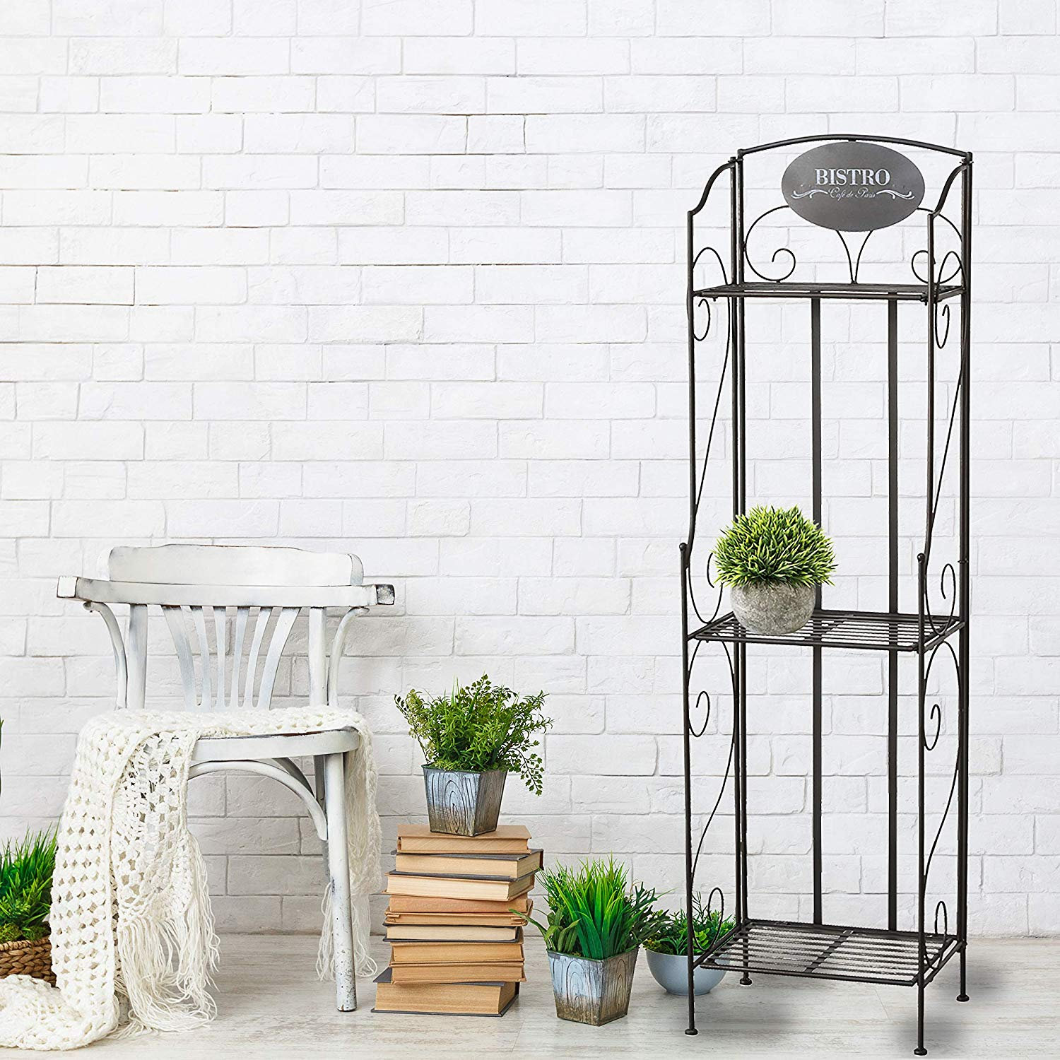 Bistro Racks 3 Shelf Bistro Bakers Rack, 58 Inches High - Mediterranean - Baker's ...