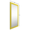 72"x30" Pop of Color Wall/Floor Mirror Art, Modern Yellow