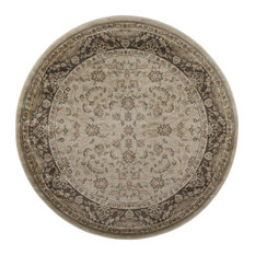 Radici USA Garda 5'3"x5'3" Circular Fabric Rug, Cream