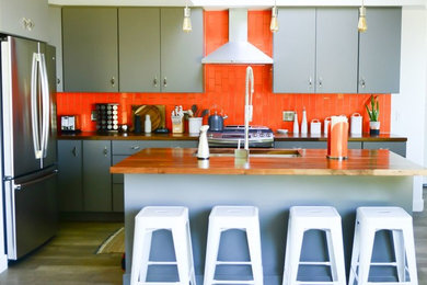 Inspiration for a modern kitchen remodel in Burlington