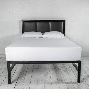 Heavy Duty Queen Bed With Padded Headboard