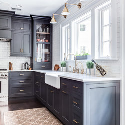 Summit, NJ &ndash; Transitional &ndash; Gray Kitchen Cabinetry - Kitchen Cabinetry