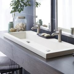 Want A 72 Bath Vanity With A Trough Center Sink W 2 Faucets