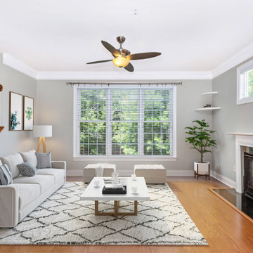 Same Empty Living Room Staged Multiple Ways