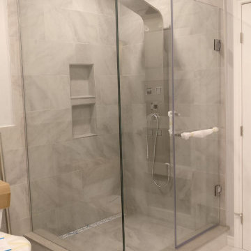 Custom shower with Schluter system