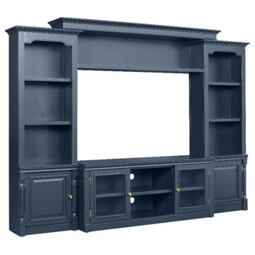 TOV Furniture Virginia Wood Entertainment Center for TVs up to 65" in Blue