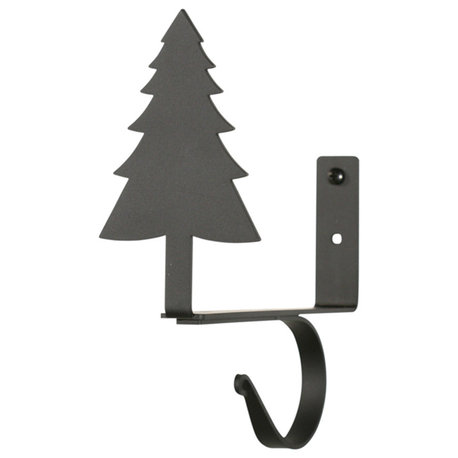 Rooster Curtain Shelf Brackets, Pine Tree