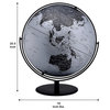 Globe Accent Decor With Inbuilt Led, Black and Gray