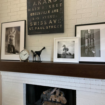 Cherry wood fireplace mantels