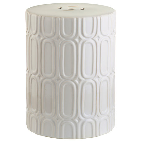 Safavieh Indoor-Outdoor Melody Garden Stool, Cream