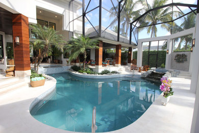 Example of a trendy pool design in Miami