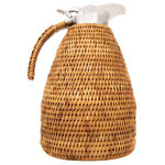 Artifacts Trading Company - Artifacts Rattan™ 1.5 Liter Stainless Steel Thermos, Honey Brown - This 1.5-liter stainless steel thermos/carafe will turn your next gathering into an event! A must add to your entertainment arsenal, our rattan carafe will help you keep your drinks hot or cold for hours. Perfect for serving coffee, hot water for tea, cold water, or any other drink.