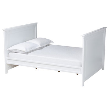 Ceri Classic and Traditional White Finished Wood Full Size Daybed