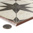 SomerTile 17.63"x17.63" Kings Star Ceramic Floor and Wall Tile, Case of 5, Nero