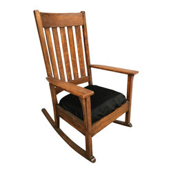 Mission Chestnut Slat Back Rocking Chair by National Chair Co - Rocking Chairs