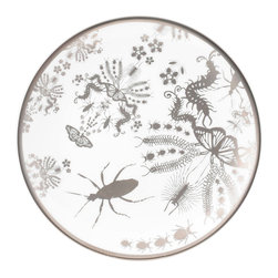 The New English - The New English Entomo Platinum Cake Plate - Dinner Plates
