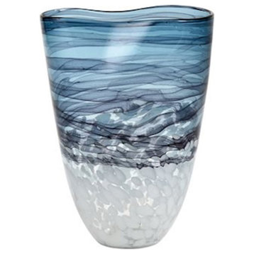 Elk Home Loch Seaforth Small Vase, Blue Swirl