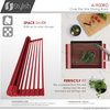 Stylish Multipurpose Over Sink Roll-Up Dish Drying Rack, Red