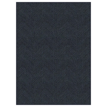 Milliken DREAM ROOM Chevron Pattern Carpet Area Rug, HARBOR BLUE 5'x8'