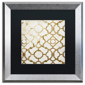 Color Bakery 'Moroccan Gold II', Silver Frame, Black Mat, 16x16