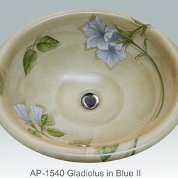 Hand Painted Drop-in Sinks by Atlantis Porcelain Art - Products