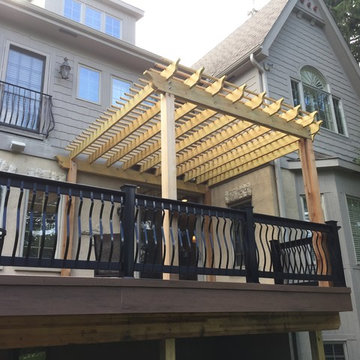 Timber Tech Deck with Pergola Combination in Clarendon Hills, IL