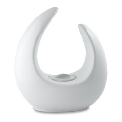 Ignis Mika White 10" x 9" Tabletop Ceramic Ventless Ethanol Fireplace CTF-003W - Tabletop Fireplaces