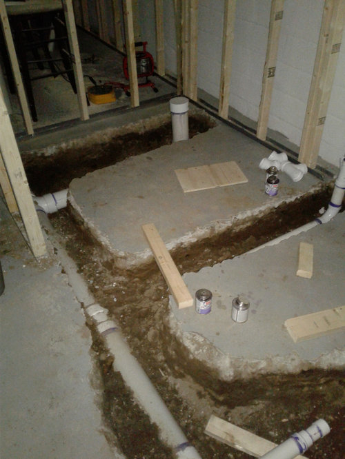 Need Help With Bathroom Rough In, Basement Floor Plumbing Rough In
